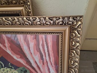 Predám ručne vyšívaný obraz 126x63 - 6