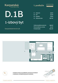 RADO | Rezidencia Karpatská (D.1B), 1i byt 46 m2 s predzáhra - 6