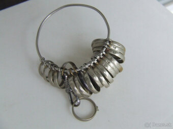 Starý merač prstov na obrúčky. Alpaka. - 6