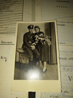 Stare vysvedčenia,dokumenty + fotka - 6