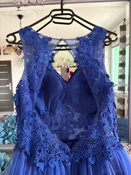 Modré šaty 36/S - 6