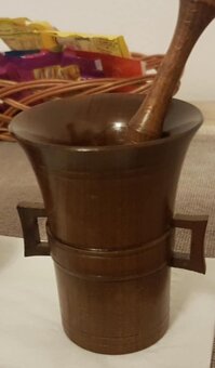 Drevený mažiar - dekorácia - 6