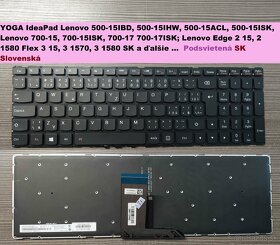 Klavesnice Lenovo V110-15ISK, 310-15 / 500-15IBD 700-15.. SK - 6