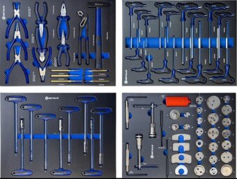 Dielenský vozík METALLO PRO s náradím – 8 zásuviek / komple - 6