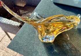 Staré popolníky, hutnícke sklo, irisované väzy, poháre - 6