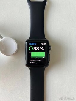 Apple watch 3 42mm (baterka 90%) + kábel, krabica - 6