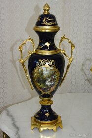Zámecká sada - vázy a mísa - porcelán + bronz - 6