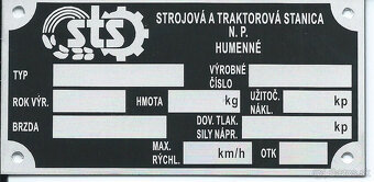 Štítky na BSS, Vihorlat, Agrostroj, Agrozet, Sts - 6