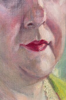 Potrét ženy , Géza T. Biró, olej na plátne, 930 × 830 mm - 6