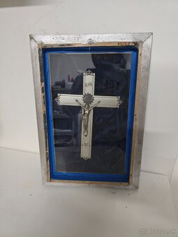 Nástenné drevene hodiny 2x + kríž - 6