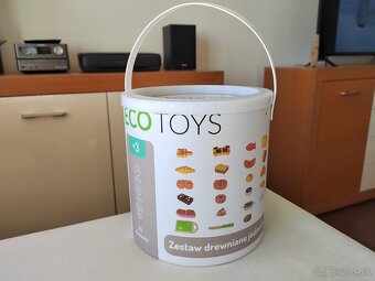 Drevené potraviny na krájanie Eco Toys - 23 ks - 6