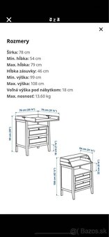 Ikea sundvik prebalovaci pult +postielka - 6