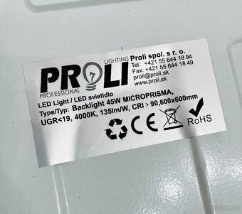 5x LED BACKLIGHT MICROPRISMA 600×600mm - 6