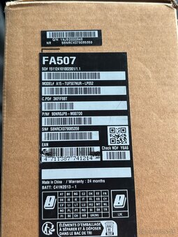 Nepoužity Asus TUF gaming FA507 - 15” LCD - 6