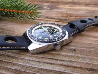 Staré pánske funkčné automat hodinky Glashutte - 6
