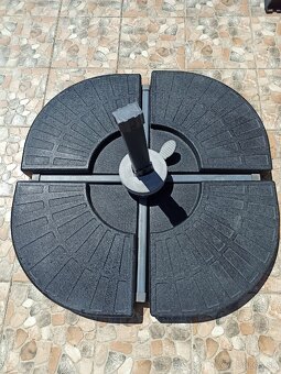Veľký slnečník 3x3m + 4x30kg zavazie - 6