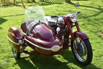 Hezká JAWA 500 OHC 02 se sidecarem Velorex - 6