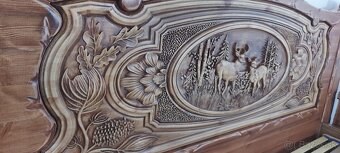 Drevená posteľ Poľovnicke motivy 180x200 vrátane ortopedick - 6