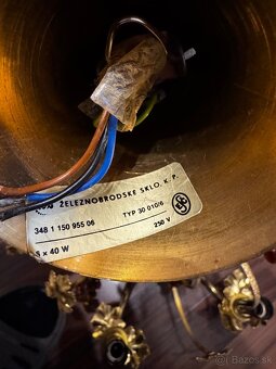 Starožitný luster ŽELEZNOBRODSKÉ SKLO - 6