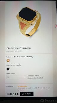 Zlatý prsteň, pánsky s ONYX kameňom, Zlatokov Trencin - 6