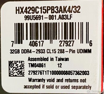 Kingston® HyperX FURY™ Predator RGB 32 GB DDR4 2933 MHz - 6