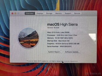 Predám iMac Late 2009, Win 10,500GB SSD,3.06 GHz,16GB ram, - 6
