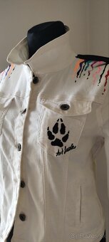 Ručne maľovaná dámska bunda - 6