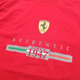 Vintage 90s Ferrari červené tričko s potlačou formula F1 M - 6