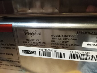 Whirlpool AMW130IX 1200W Grill - 6
