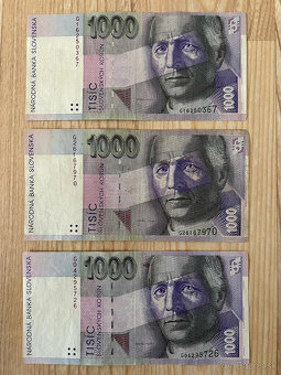 Slovenské bankovky 5000SK,1000SK,500SK,200SK,100SK,50SK,20SK - 6