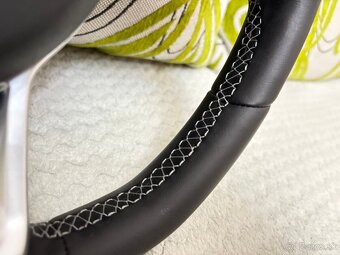 R-line VOLANT VOLKSWAGEN R RLINE kožený BIELE PREŠÍVANIE - 6