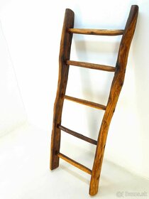 Starý dubový rebrík - drevený reber - oak ladder - 6