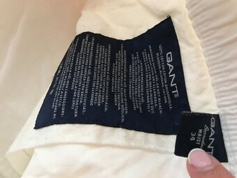 NOVÉ GANT originál white pánske capri nohavice XL - 6