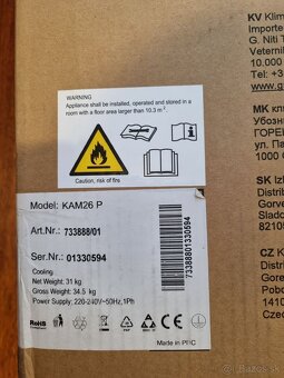 Gorenje prenosná/mobilná klimatizácia KAM26 P - 6