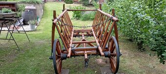 Starý drevený konský voz - rebriňak III - 6