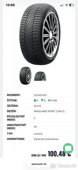225/45 r18 zimné pneu - 6