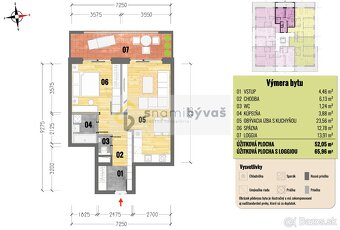 2 i tehlový  byt 52 m2 + 13 m2 loggia vo výstavbe, Panoráma - 6