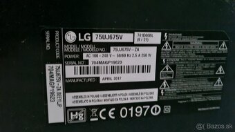 Predám TV LG 75UJ675V 4k 75" 190cm - 6