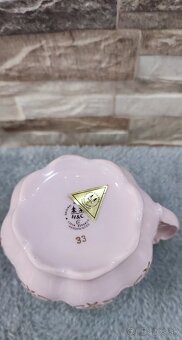 Růžový porcelán, hrníček ,Chodov - 6