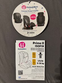 Autosedacka Petite&Mars Prime II Isofix Grey - 6