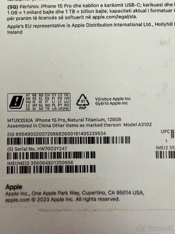 iPhone 15 Pro Naturat Titanium, 128GB - 6