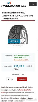 1ks NOVÁ 245/45 R18 100V FALKEN EUROWINTER HS01 RUNFLAT - 6