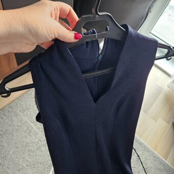 Elegantné saty modro trblietavé - 6