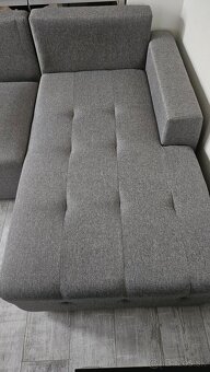 Sivá rohová rozkladacia sedačku - 6