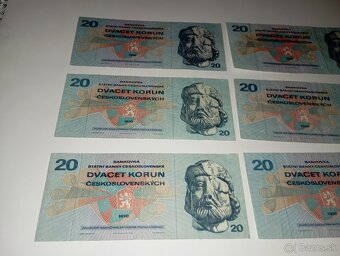 BANKOVKY 20 KČS 1970, SÉRIE L + H - 6