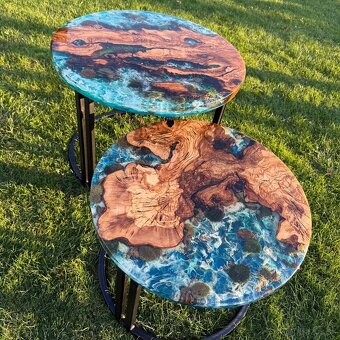 Epoxidový stôl , set konferenčných stolov , epoxidové stoly - 6