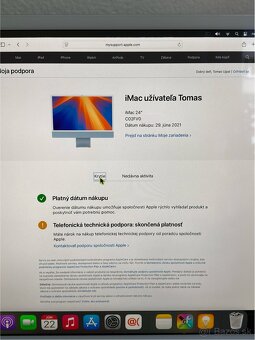 Predám iMac M1 24" 4,5K , 16GB RAM, 256GB SSD, 8CPU/8GPU - 6