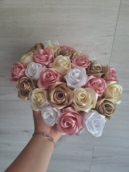 Saténové ružičky - 6