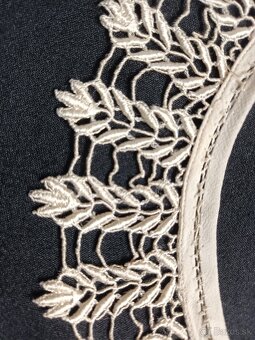 Originál . starožitné ecru čipkové golieriky - 6