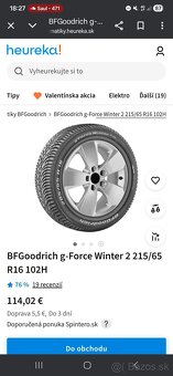 215/65 R16 98H BFGoodrich g-Force Winter 2 - 6